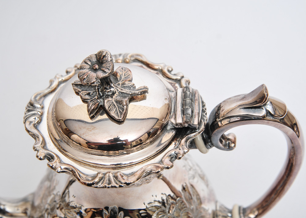 Antique John Turton Silver Plate Coffee Service