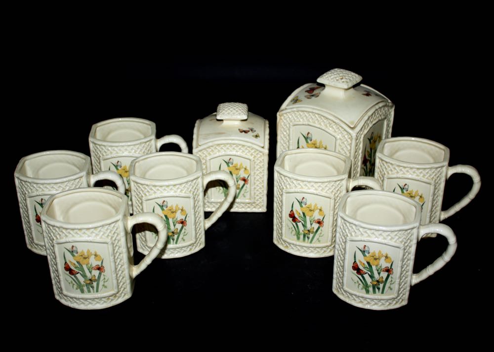 Vintage Enesco Butterfly Garden Trellis Pieces