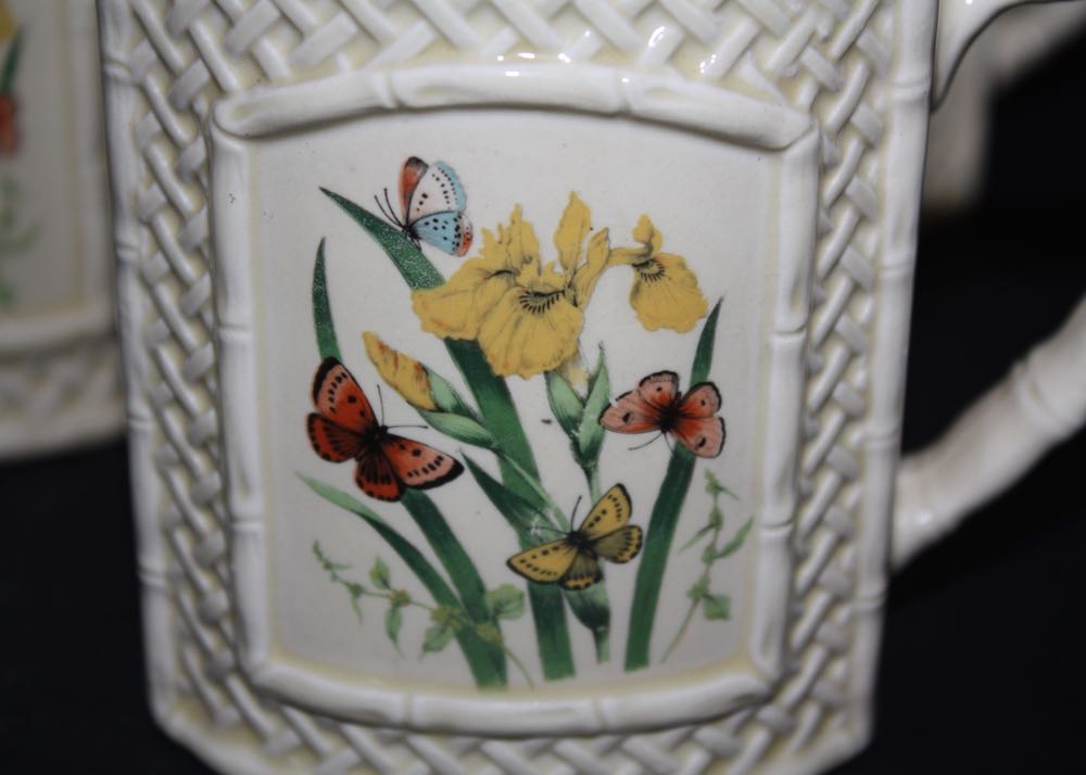 Vintage Enesco Butterfly Garden Trellis Pieces