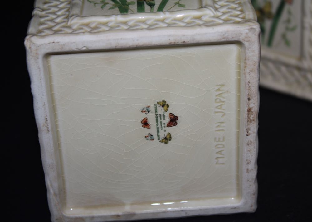 Vintage Enesco Butterfly Garden Trellis Pieces