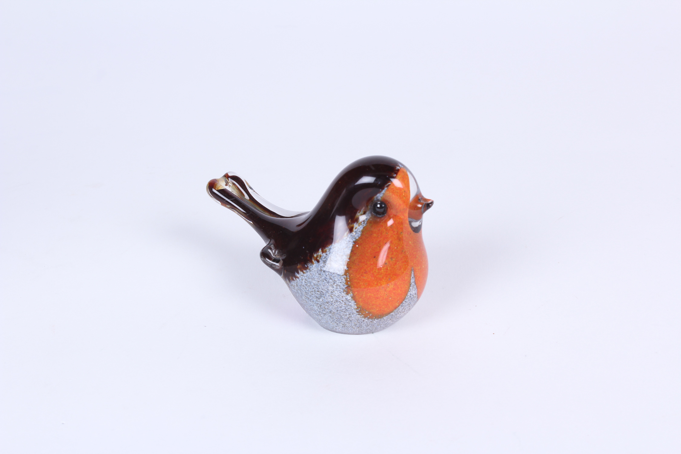 Handblown Langham Glass Robin Paperweight