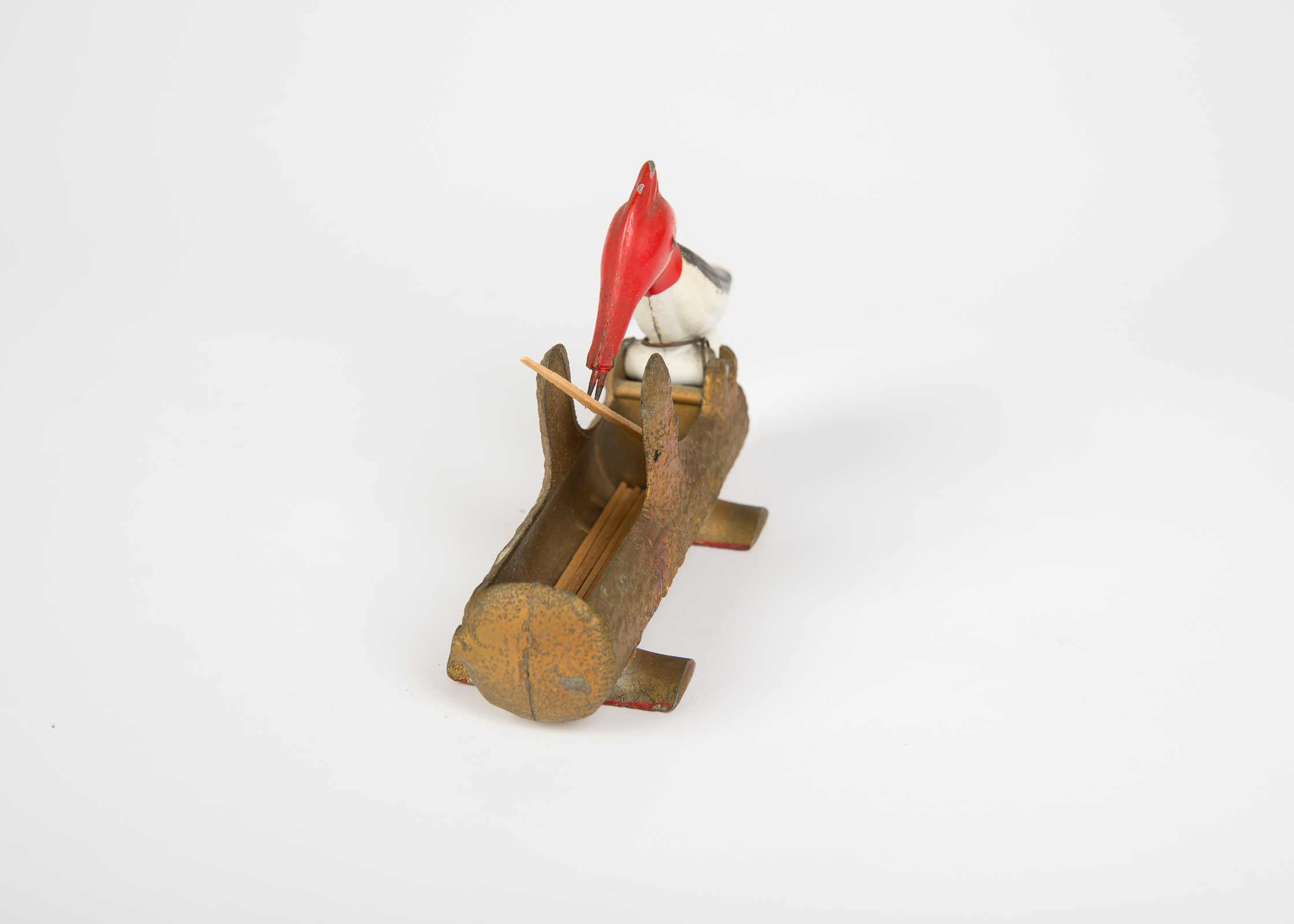 Vintage Woodpecker Toothpick Holder