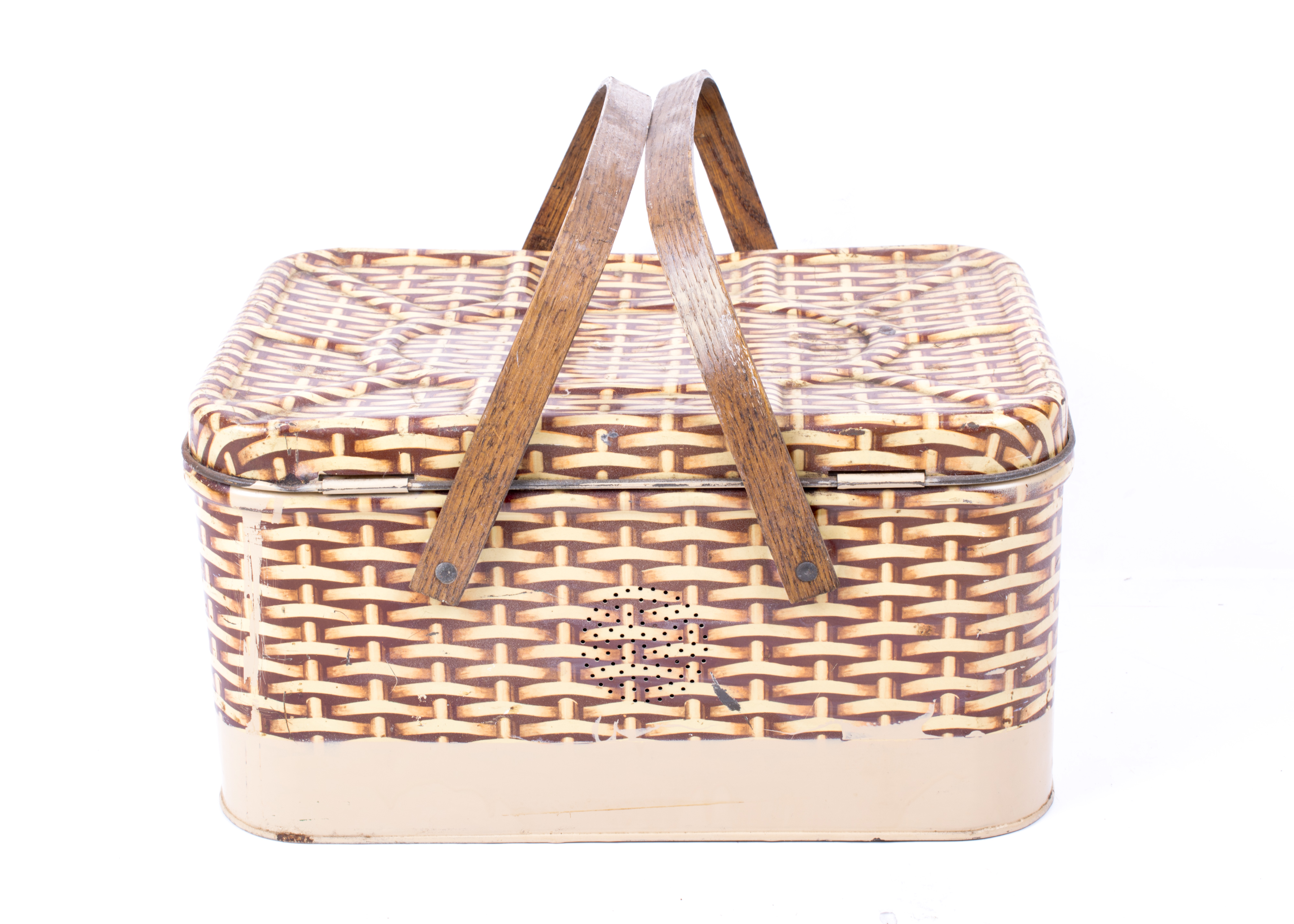 Vintage Sportster Tin Carrier with Tin Basket