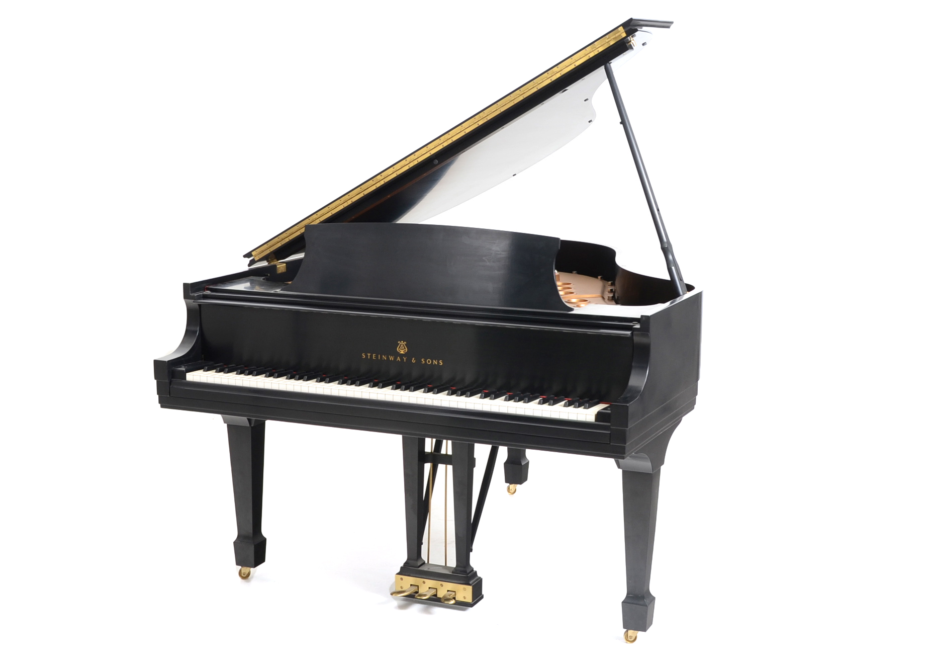 Ebony Black Steinway Model M Grand Piano