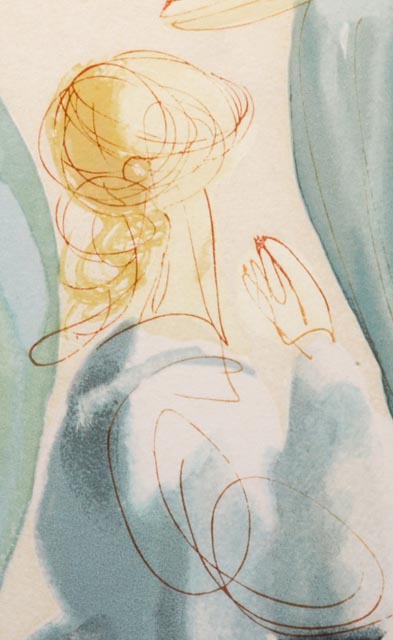 Lithograph of "La Dance" from the "Divine Comedy" After Salvador