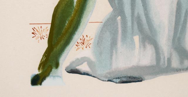 Lithograph of "La Dance" from the "Divine Comedy" After Salvador