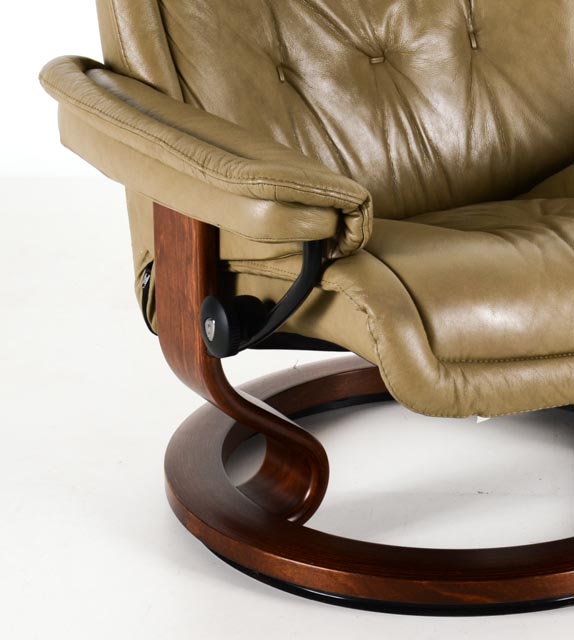 J.E. Ekornes A/S N-6222 Ikornnes Chair and Ottoman