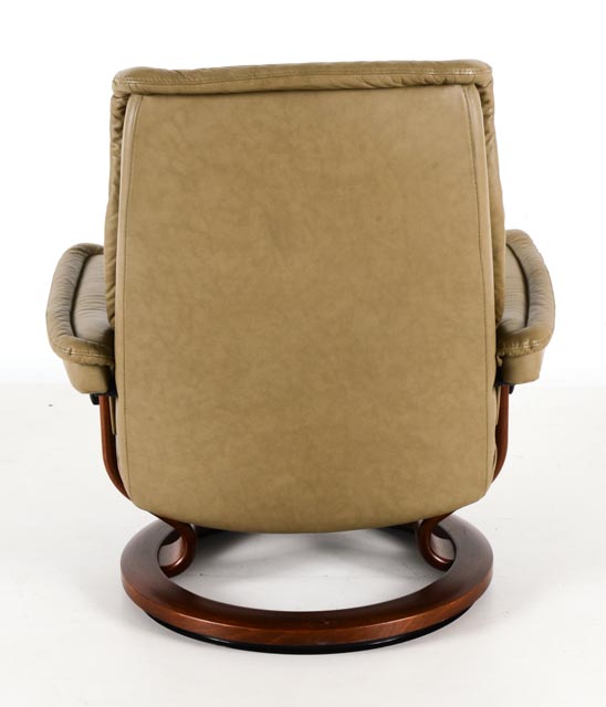 J.E. Ekornes A/S N-6222 Ikornnes Chair and Ottoman