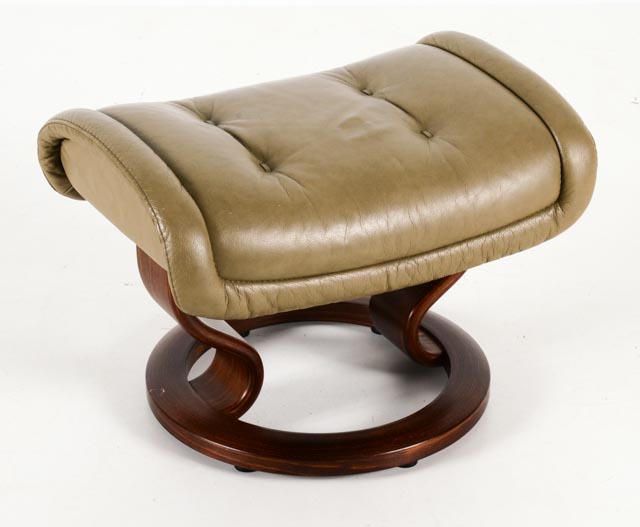 J.E. Ekornes A/S N-6222 Ikornnes Chair and Ottoman