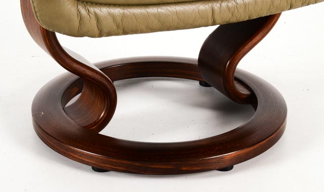 J.E. Ekornes A/S N-6222 Ikornnes Chair and Ottoman