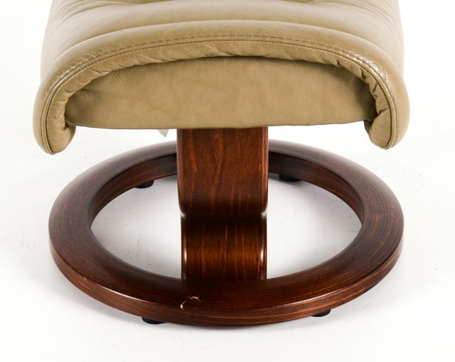 J.E. Ekornes A/S N-6222 Ikornnes Chair and Ottoman