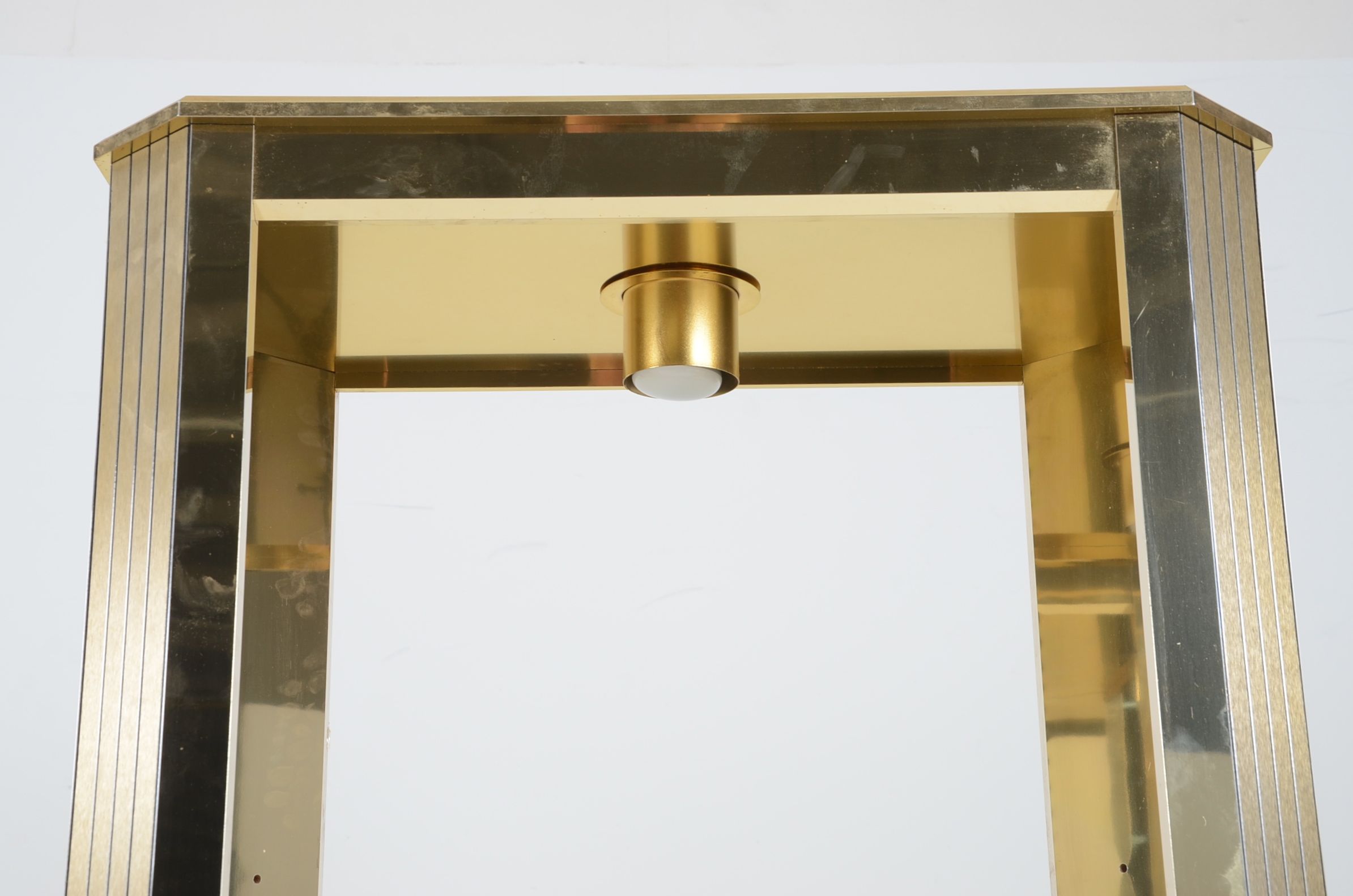 Pair of Gold Tone Display Shelves