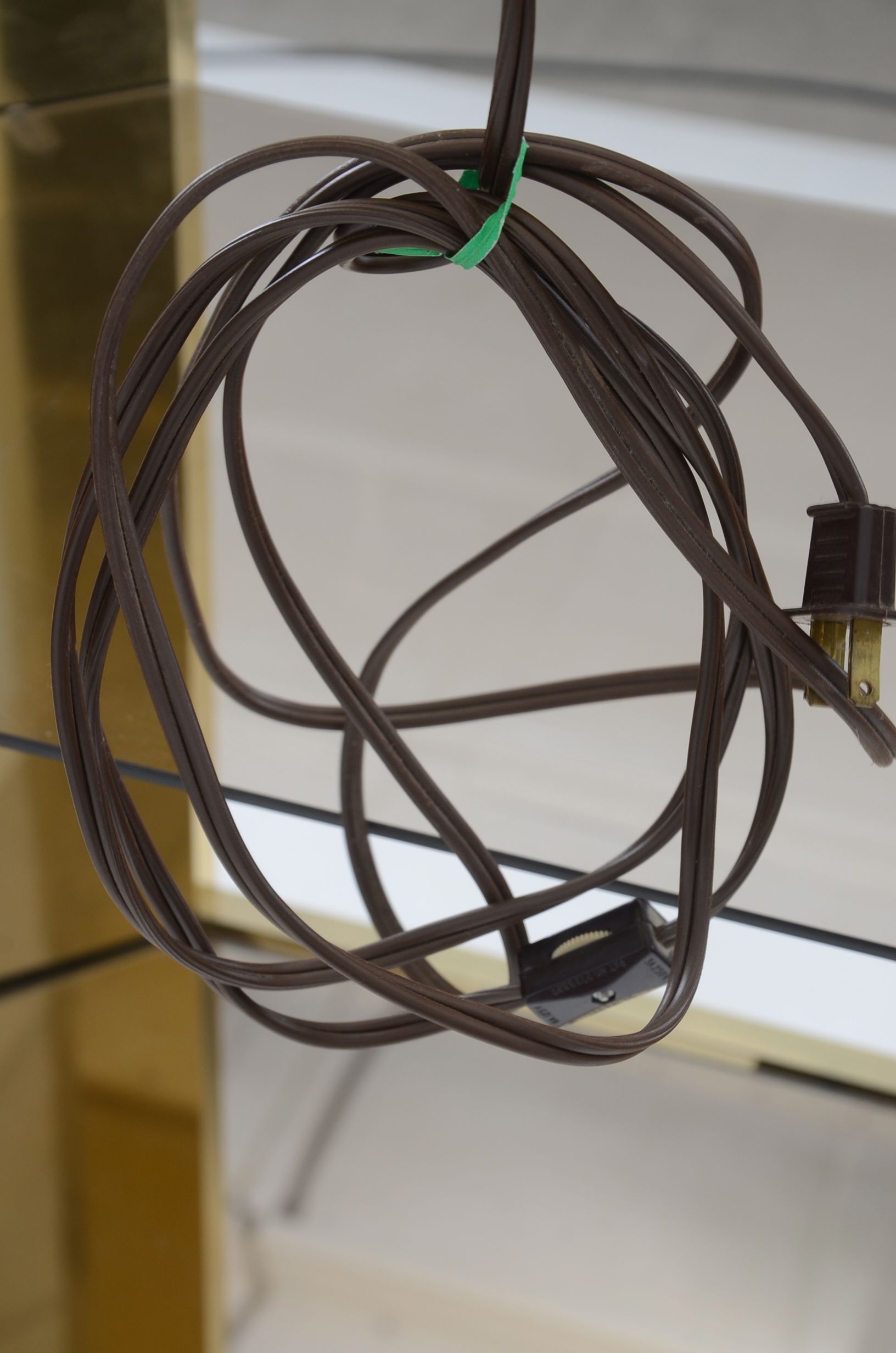 Pair of Gold Tone Display Shelves