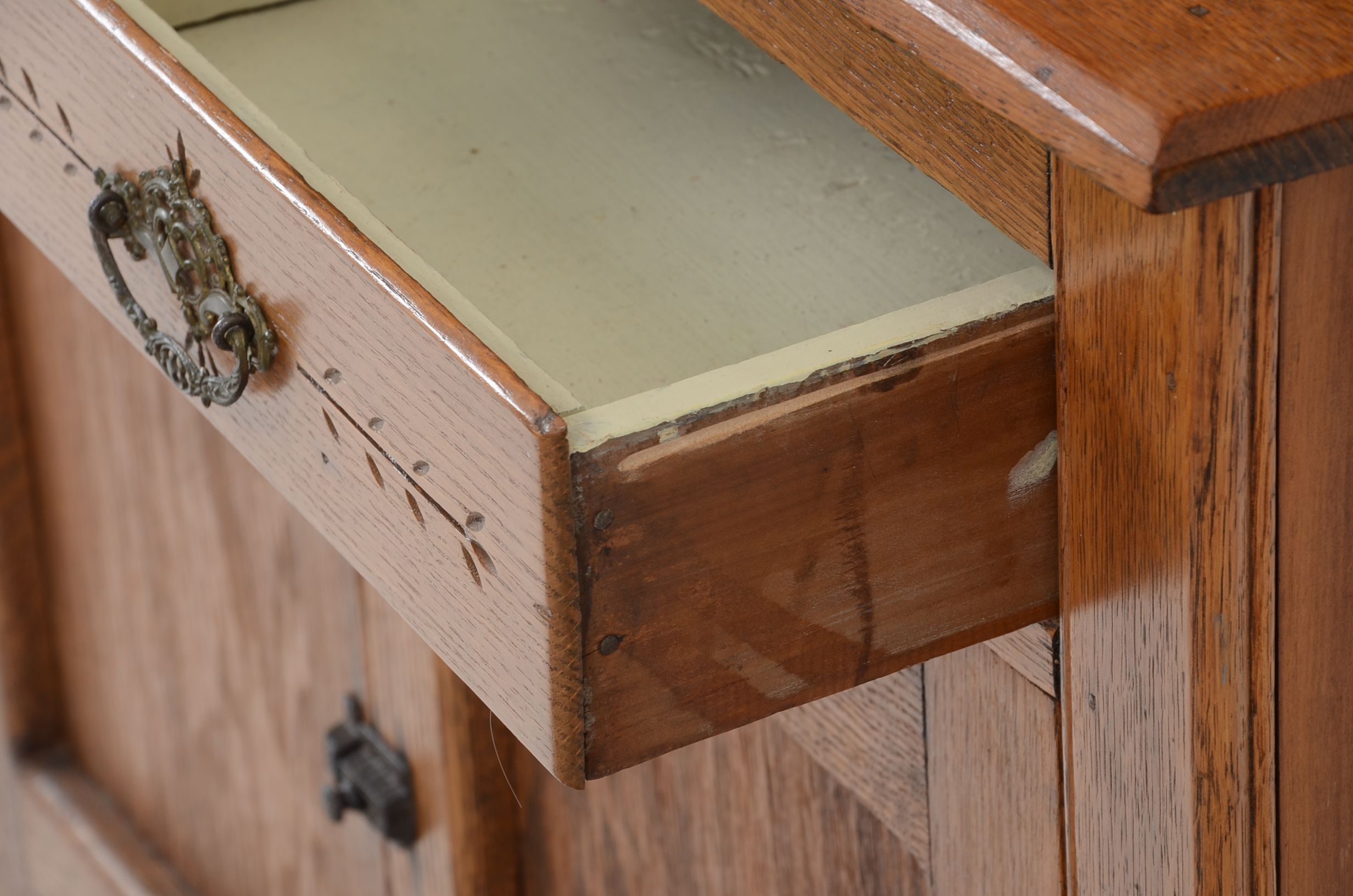 Antique Oak China Hutch