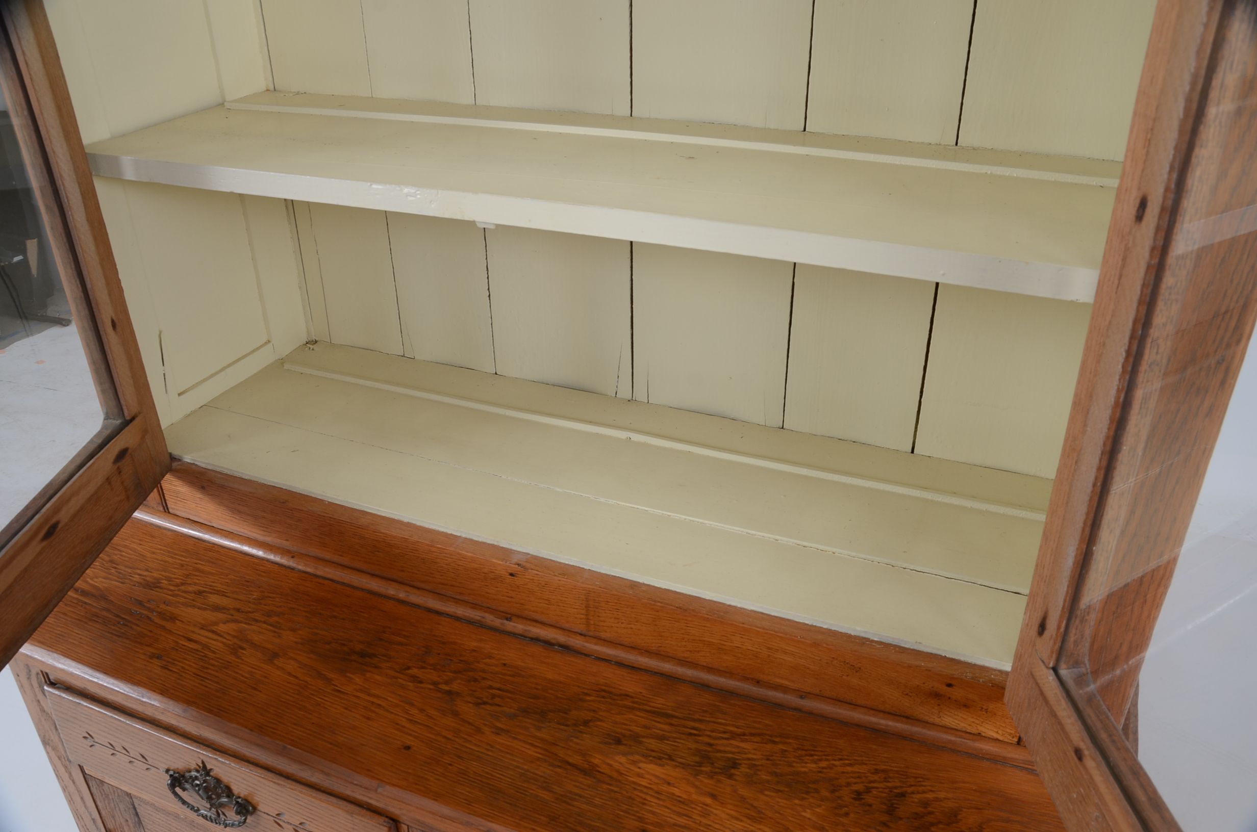 Antique Oak China Hutch