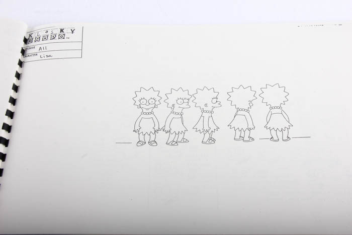 Original Simpsons Character Study Book by Eric Stefani
