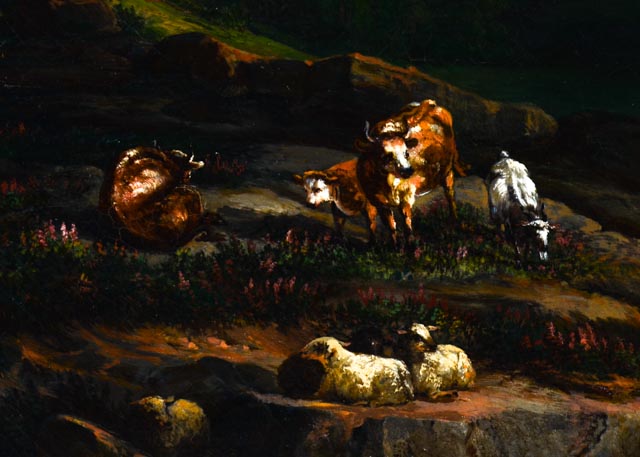 August Weidenbach Original Landscape Painting of Scottish Castle