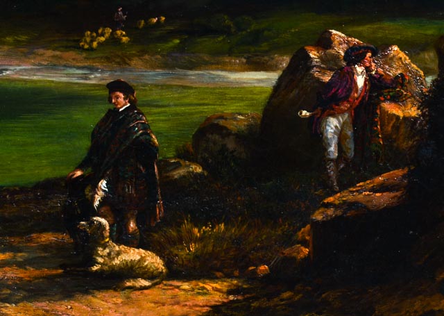 August Weidenbach Original Landscape Painting of Scottish Castle