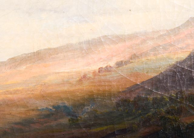 August Weidenbach Original Landscape Painting of Scottish Castle