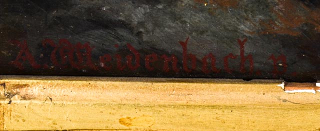 August Weidenbach Original Landscape Painting of Scottish Castle