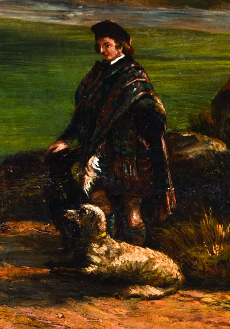 August Weidenbach Original Landscape Painting of Scottish Castle