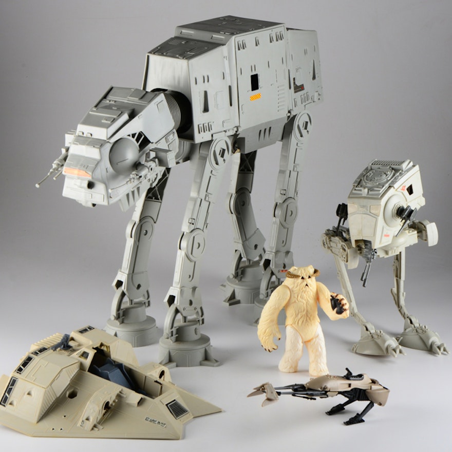 Collection of Vintage Star Wars Vehicle Toys