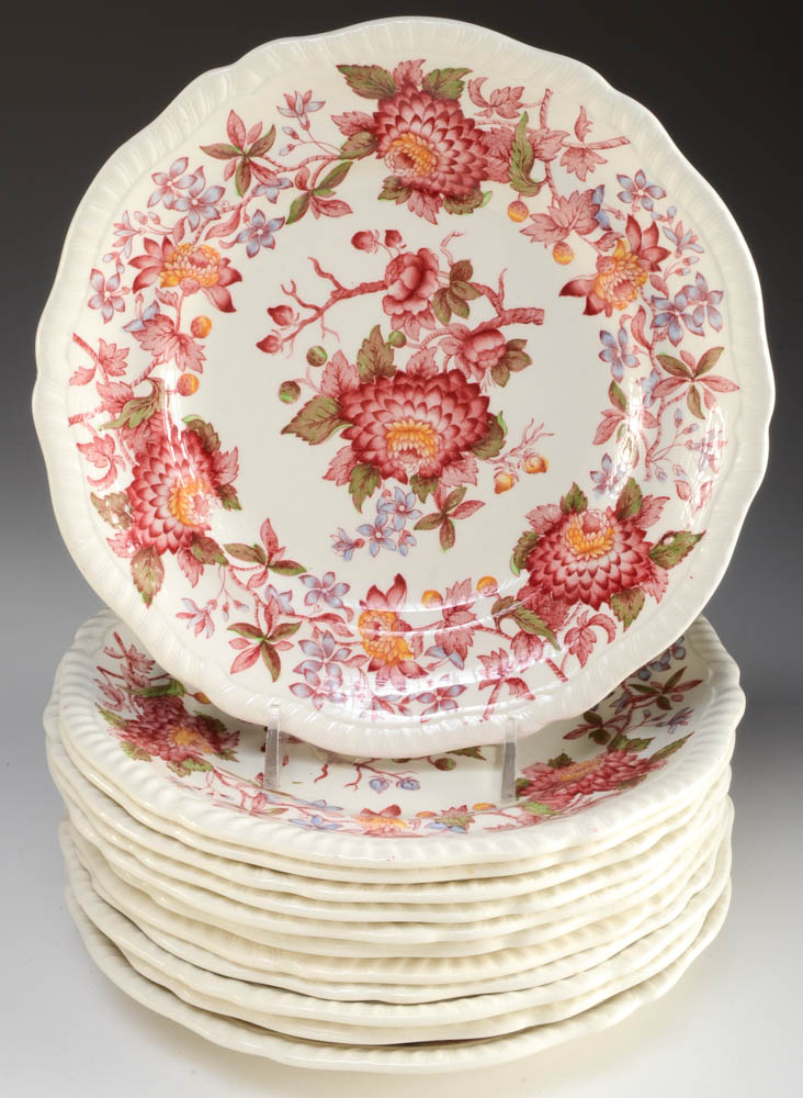 Vintage Spode "Aster" China Setting for Twelve