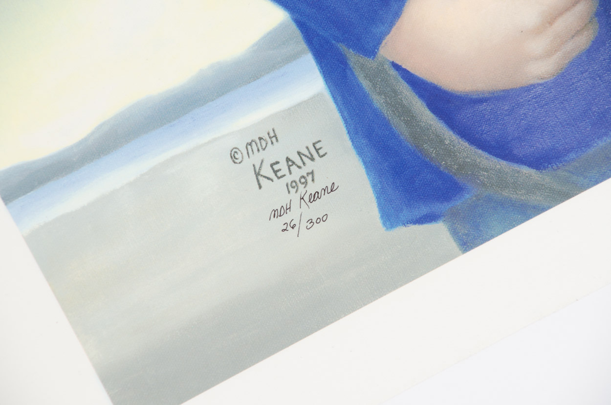 Margaret Keane "Beach Bums I" Giclee on Canvas Reproduction