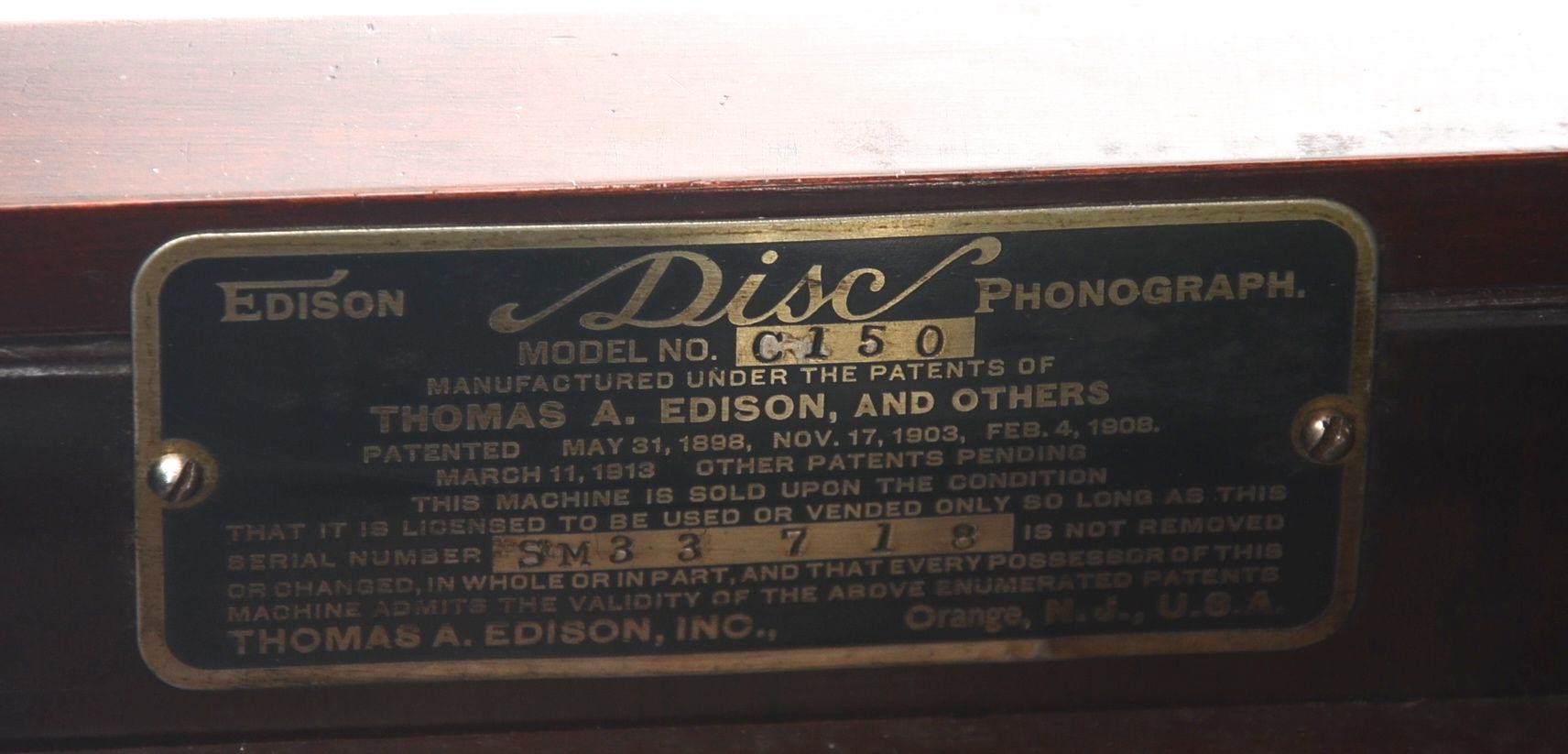 Edison Hand-Cranked Phonograph