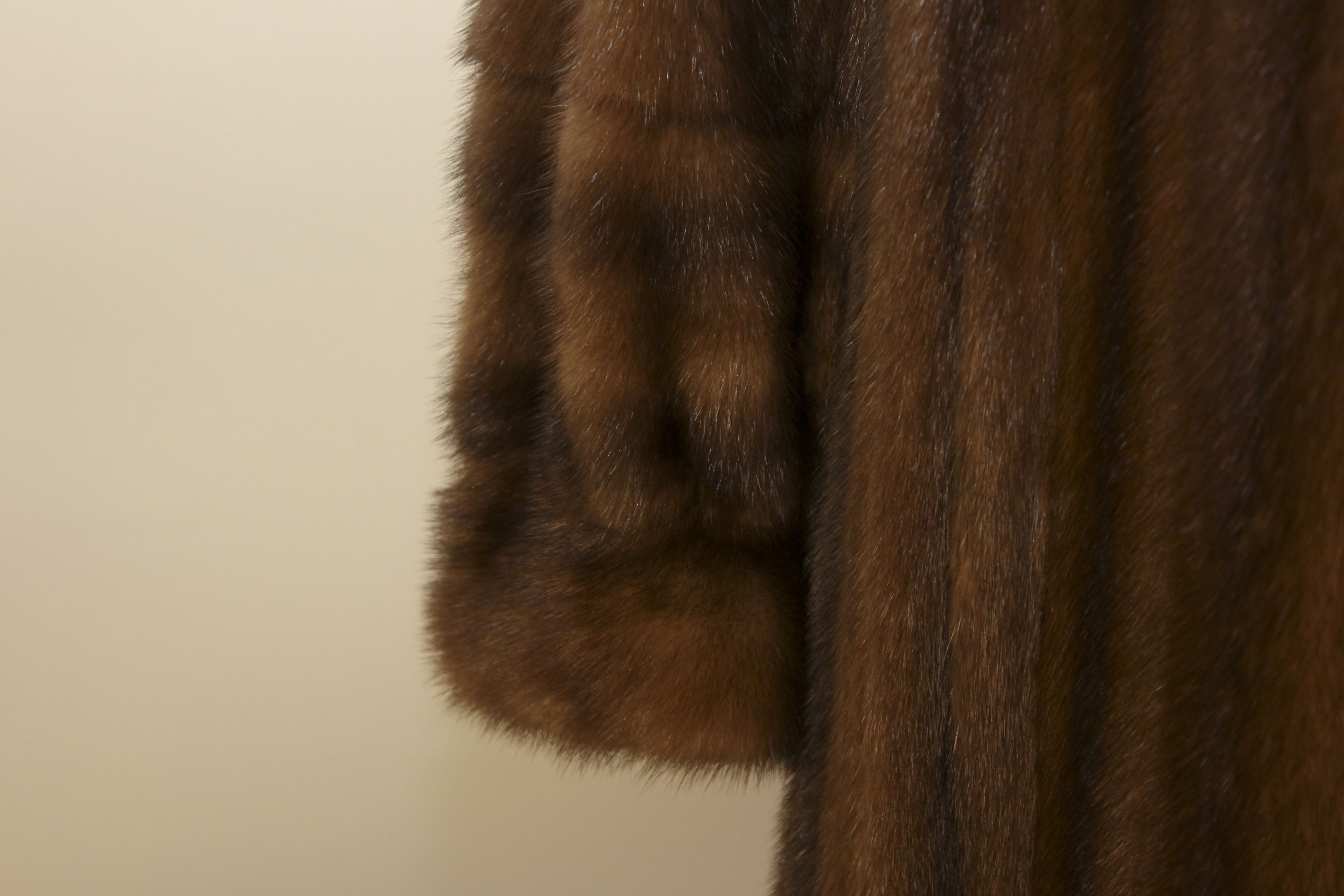 Louis Feraud Fourrure Women's Long Mink Fur Coat in Brown