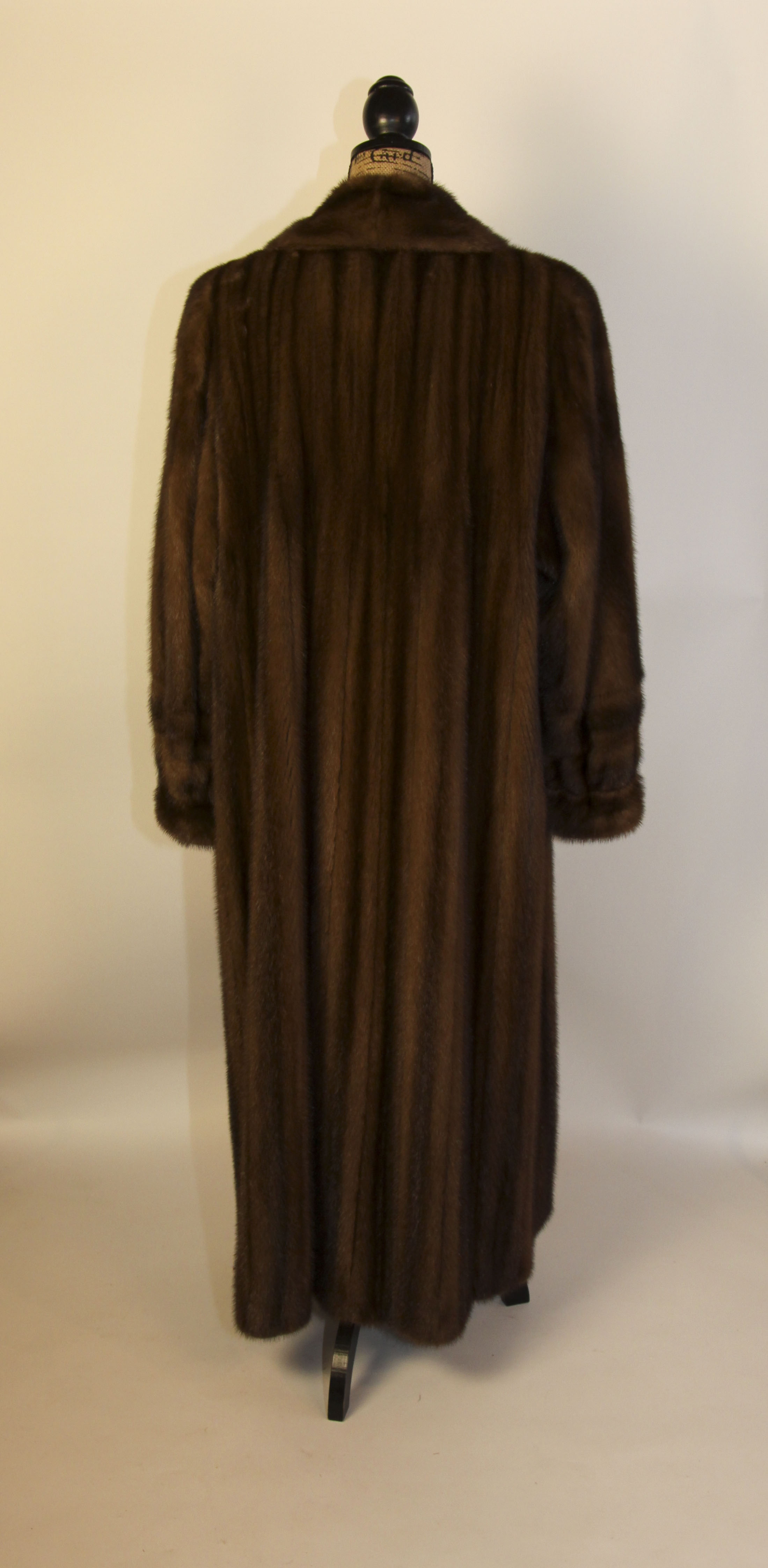 Louis Feraud Fourrure Women's Long Mink Fur Coat in Brown