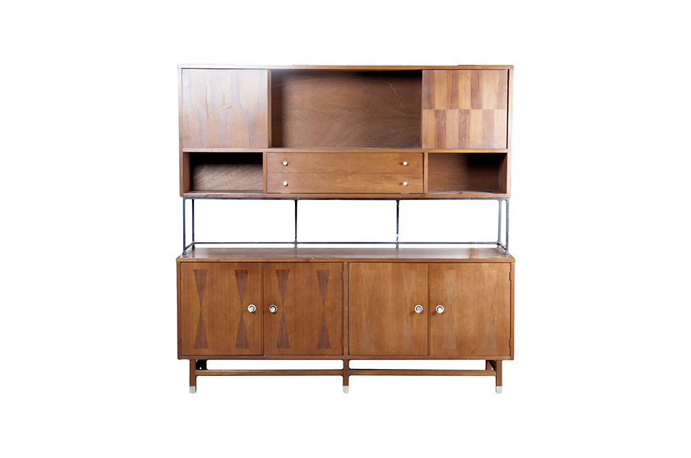 Mid Century Modern Credenza with Hutch Top