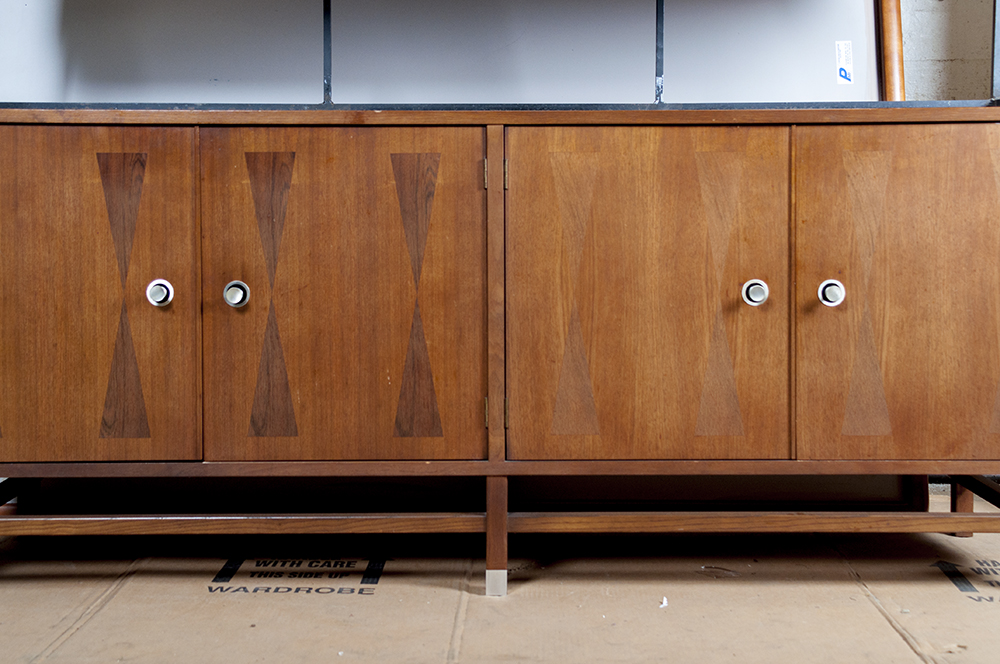 Mid Century Modern Credenza with Hutch Top