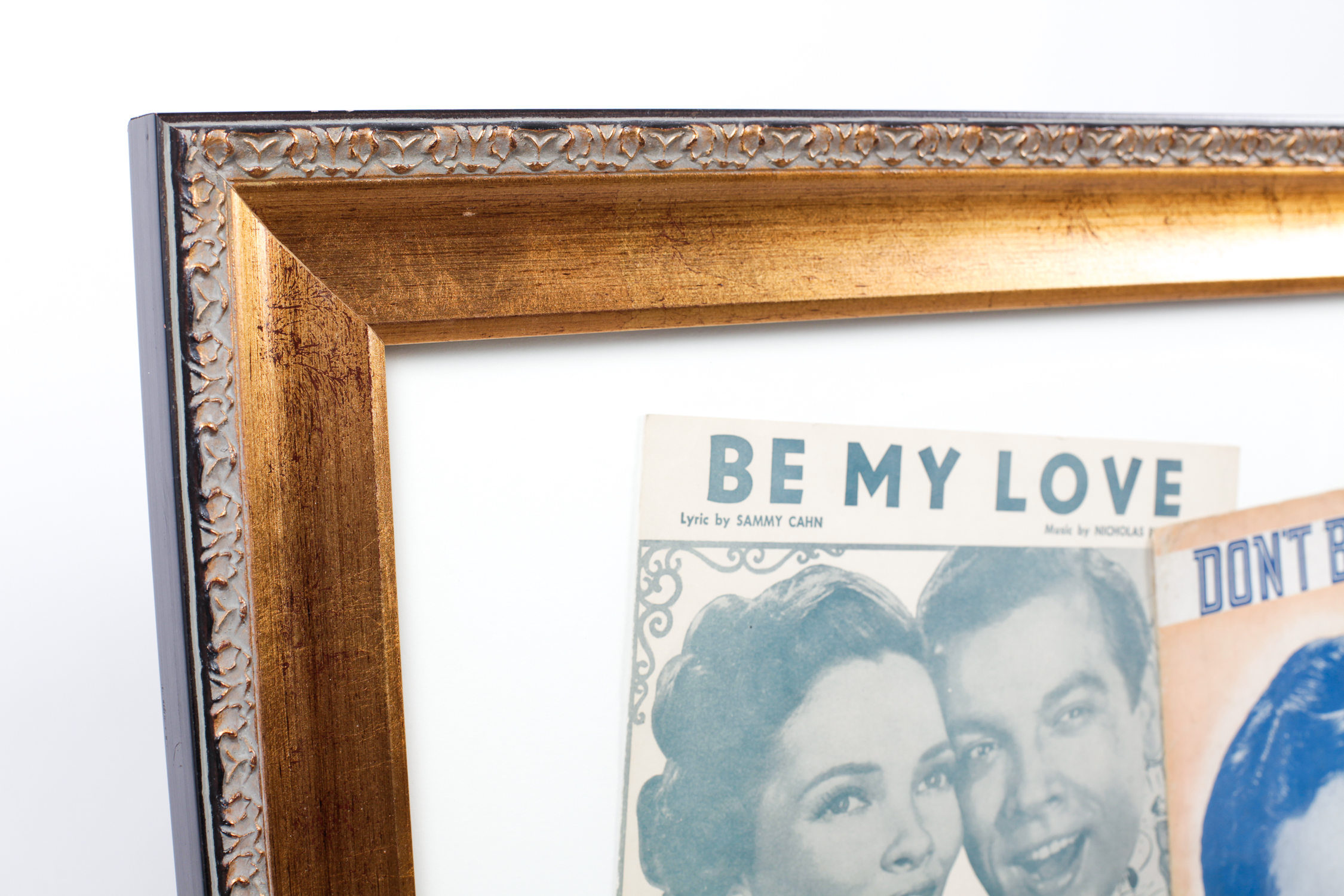 Framed Vintage Sheet Music and Records