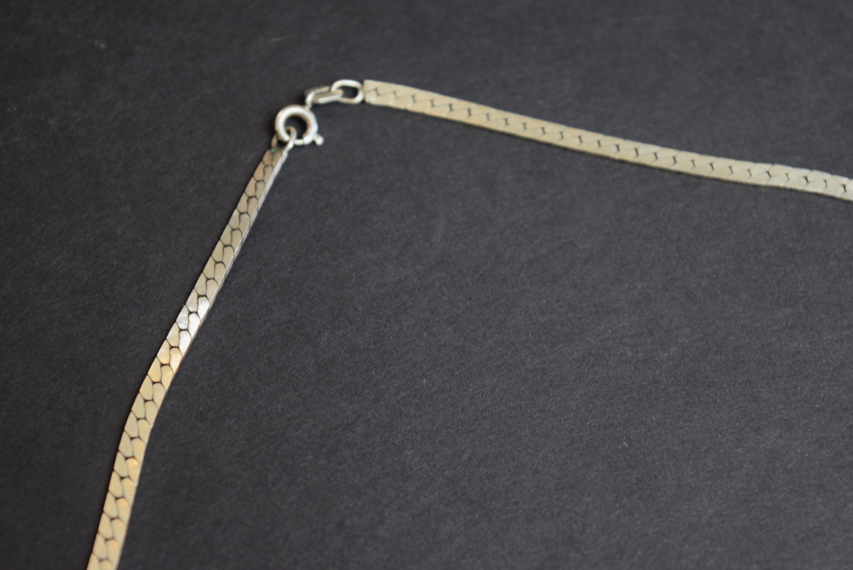 Sterling Silver Flat Link Necklace and Bracelet