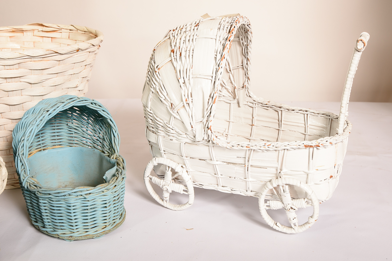 Woven Decorative Prams and Baskets