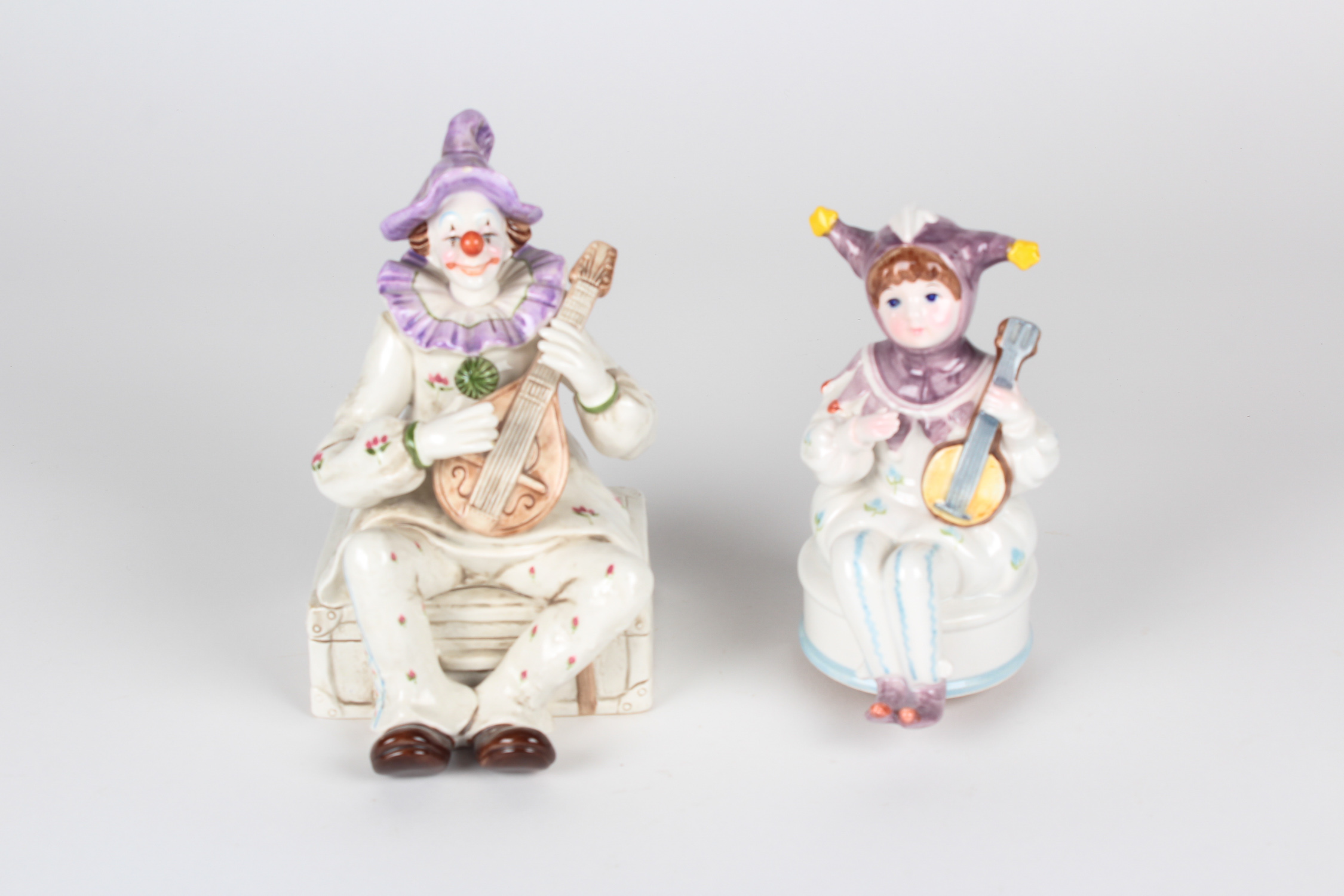 Pair of Schmid Clown Music Boxes