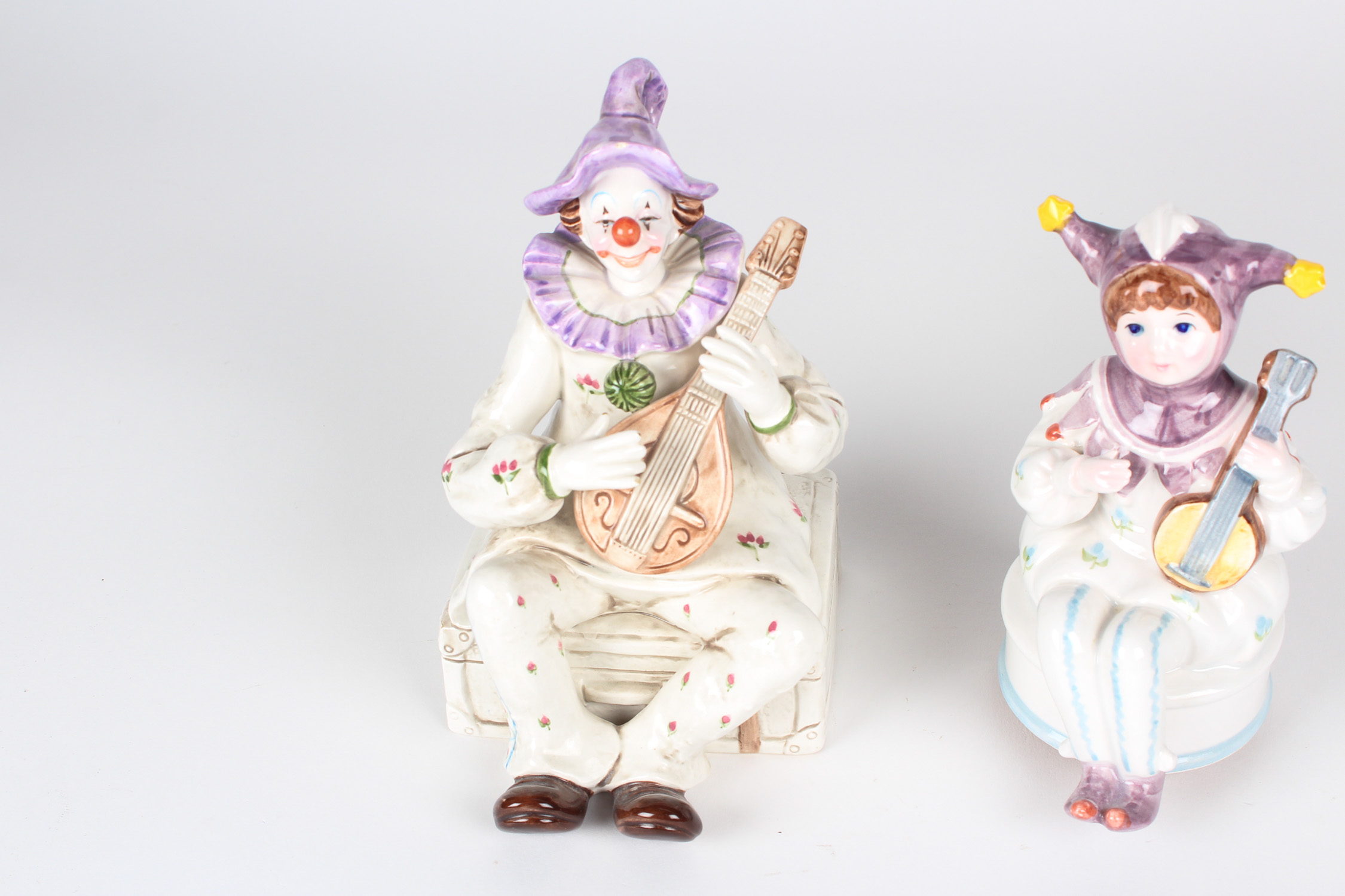 Pair of Schmid Clown Music Boxes