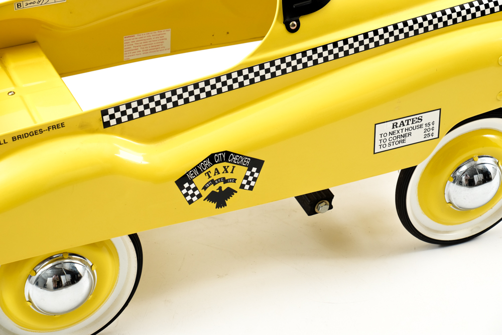 Reproduction New York City Checker Taxi Child's Pedal Car