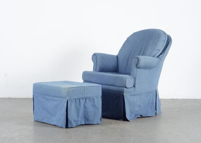 Jardine Swivel Upholstered Rocking Chair with Gliding Ottoman