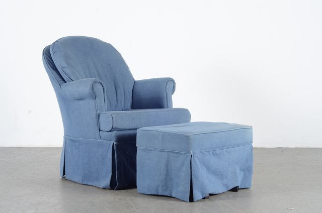 Jardine Swivel Upholstered Rocking Chair with Gliding Ottoman