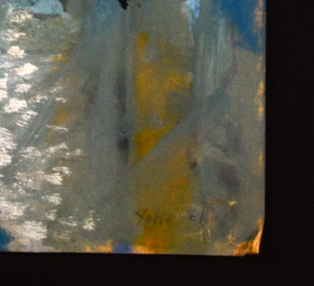 James Yoko "Flute Song" Abstract Oil on Matboard