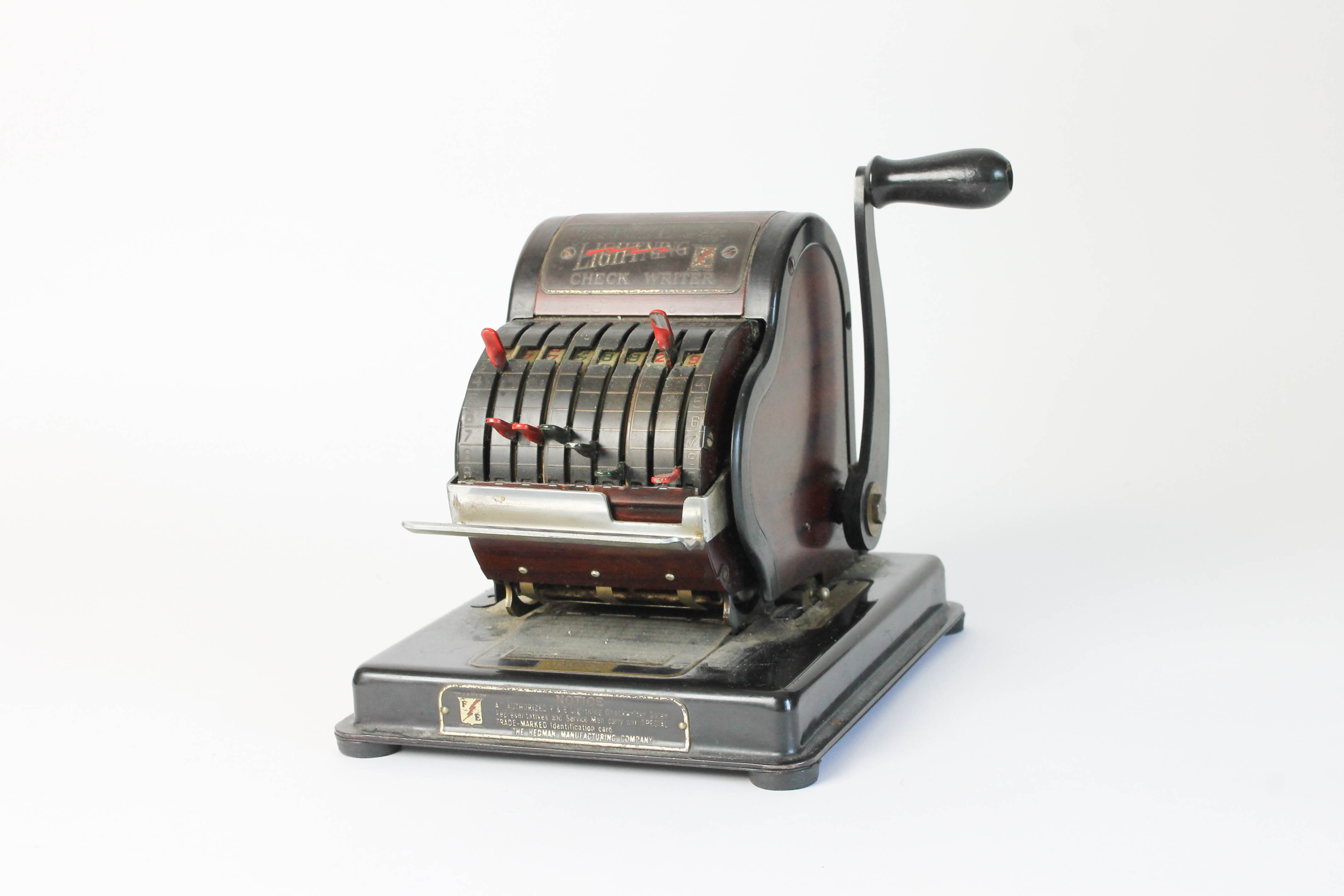 Vintage 1920s F&E Series 800 Lightning Check Writer