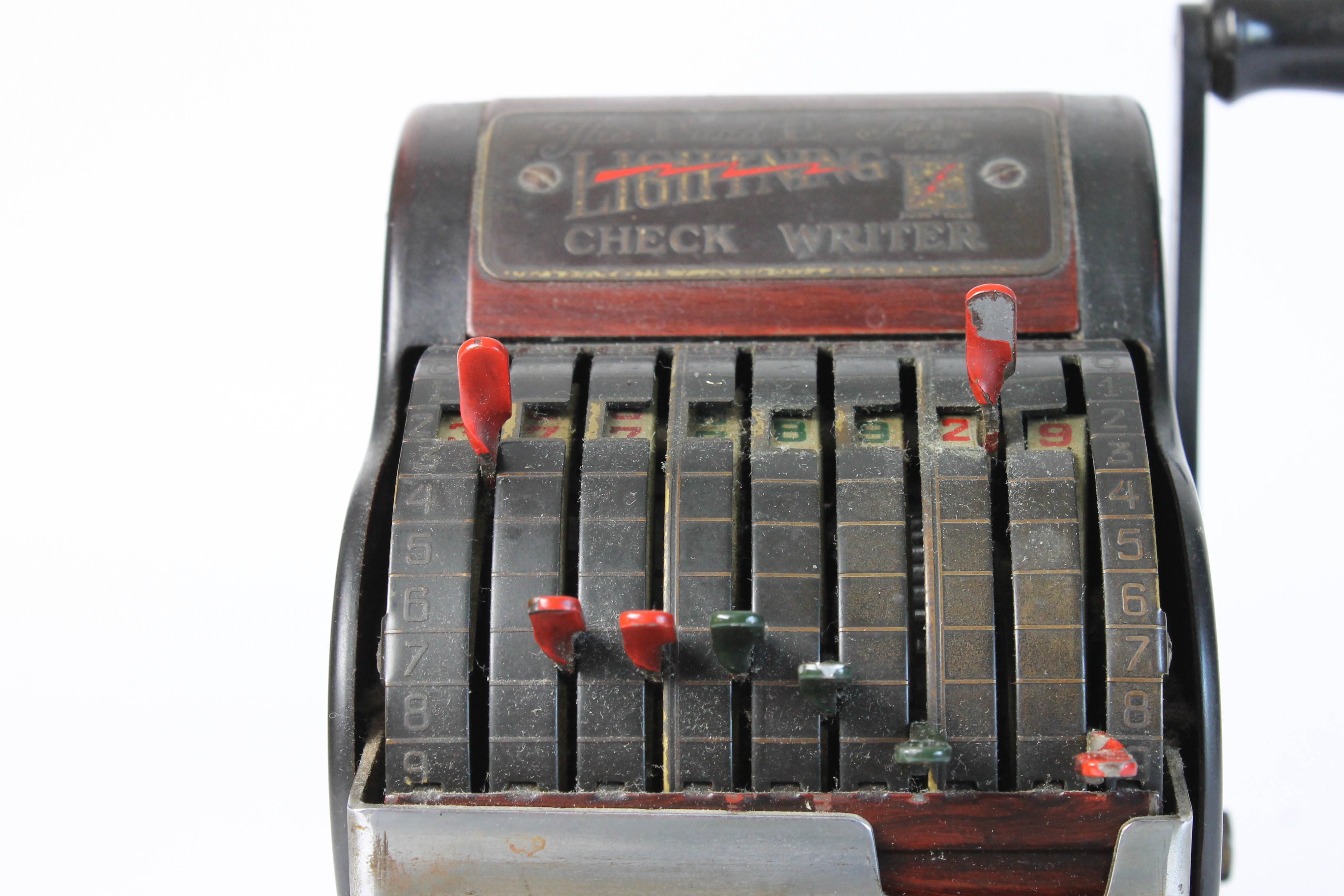 Vintage 1920s F&E Series 800 Lightning Check Writer