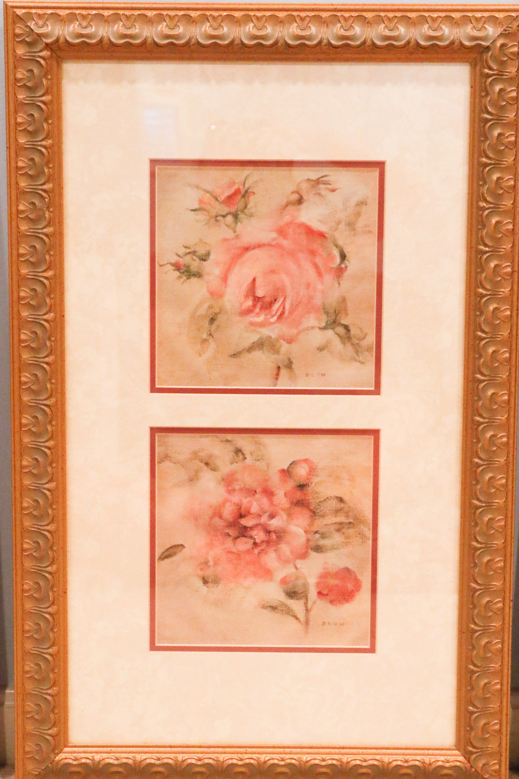 Four Cheri Blum Framed Botanical Prints