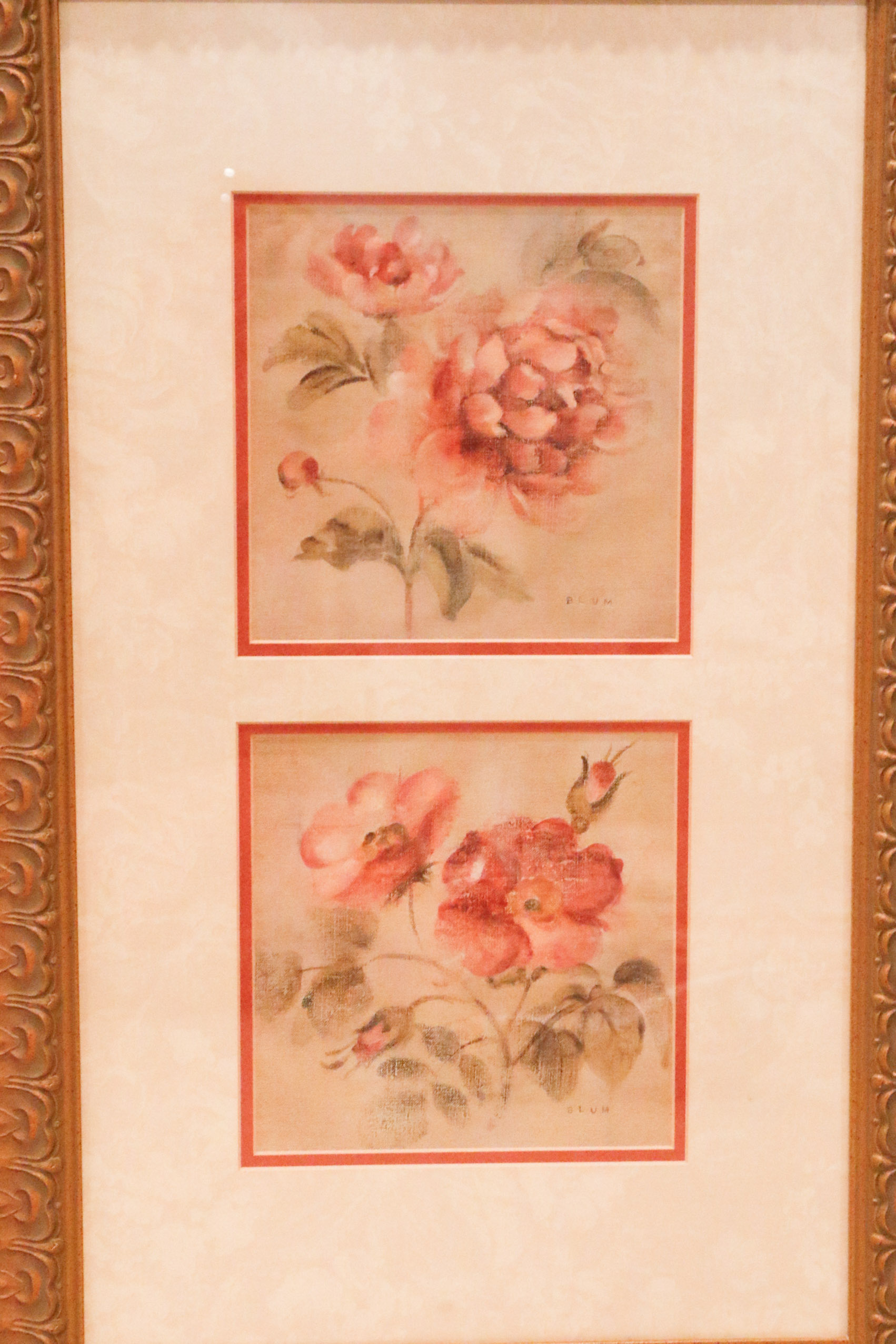 Four Cheri Blum Framed Botanical Prints