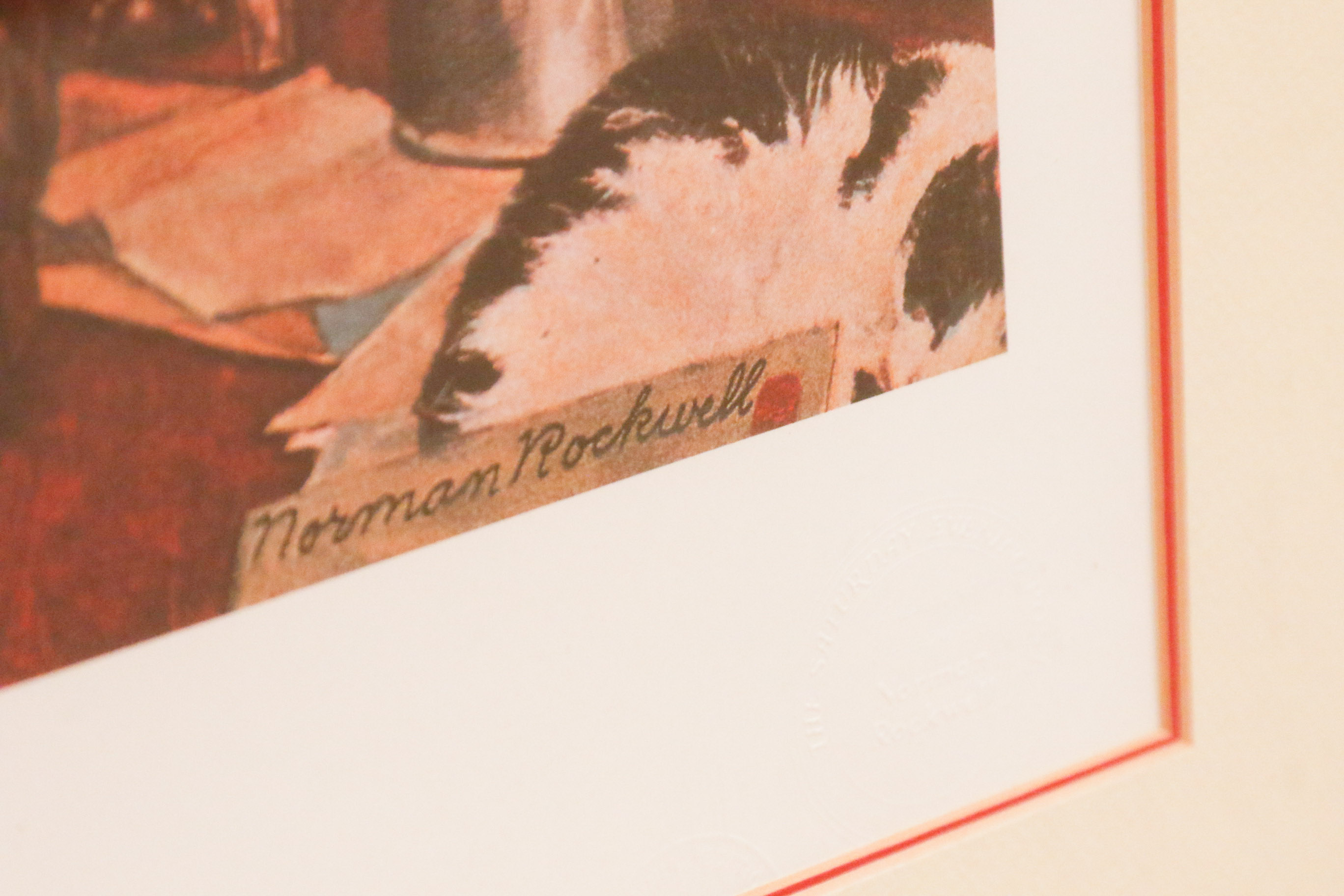 Norman Rockwell Lithograph "Taxes", Plate Signed and Numbered