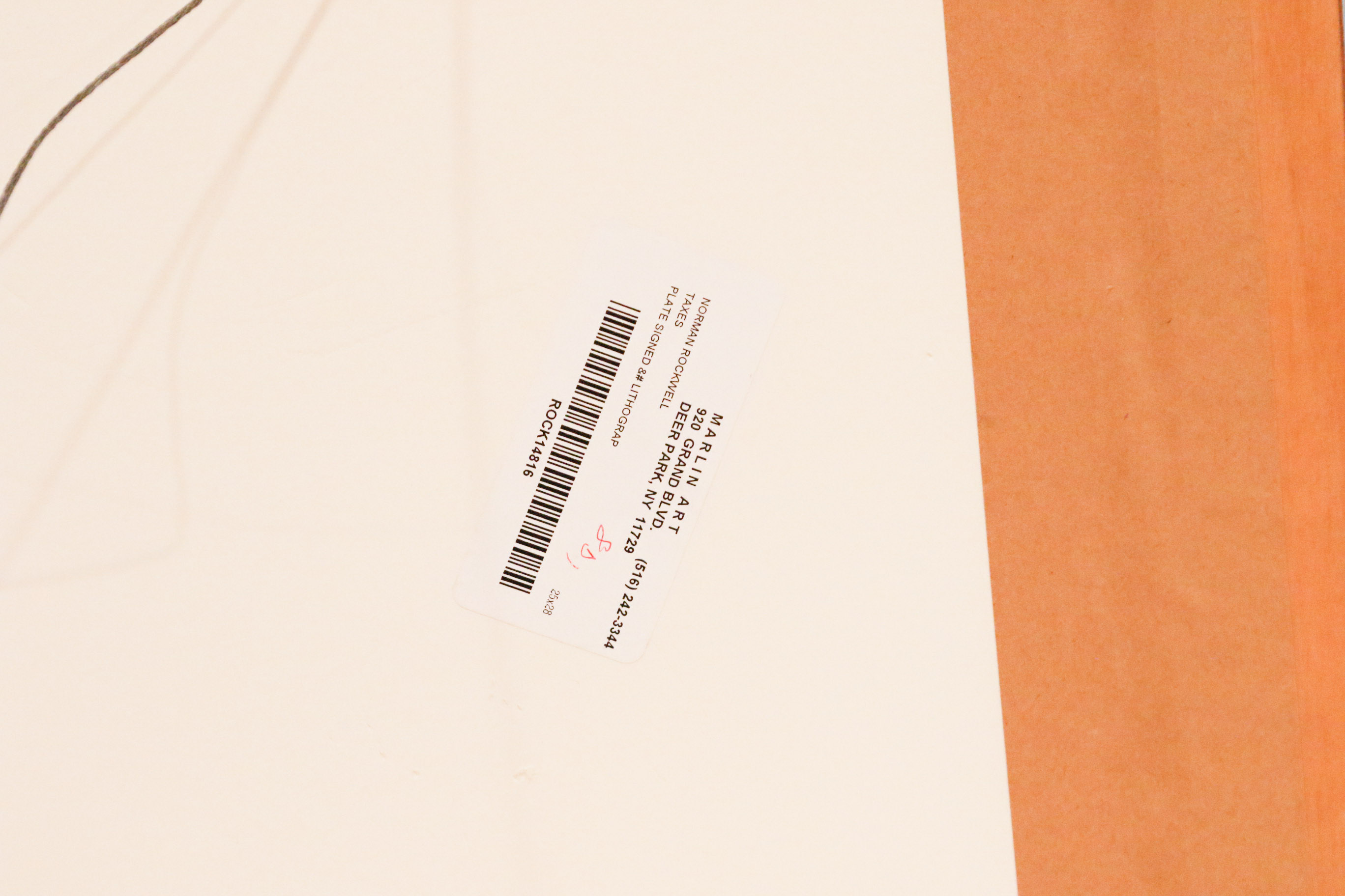 Norman Rockwell Lithograph "Taxes", Plate Signed and Numbered