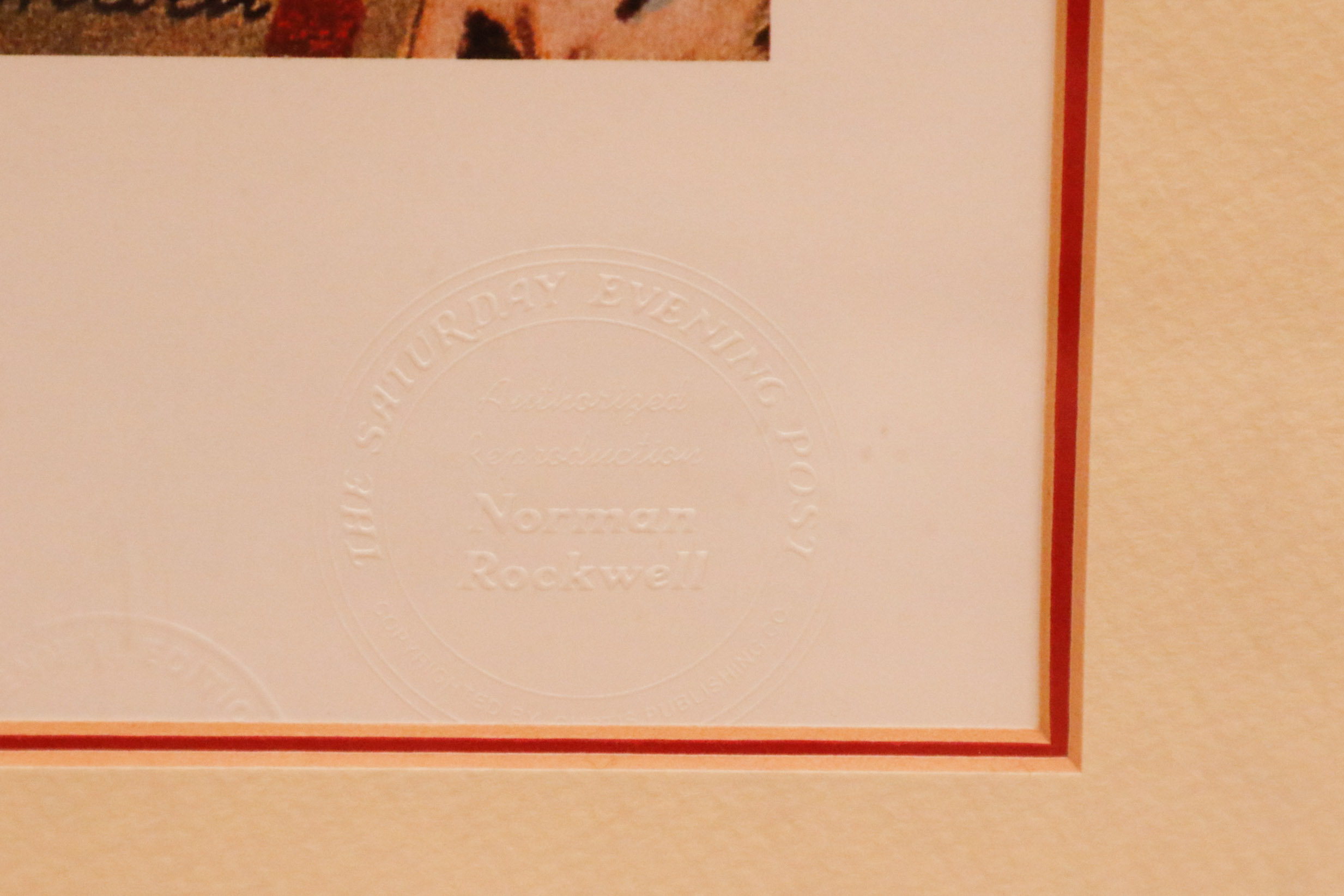 Norman Rockwell Lithograph "Taxes", Plate Signed and Numbered