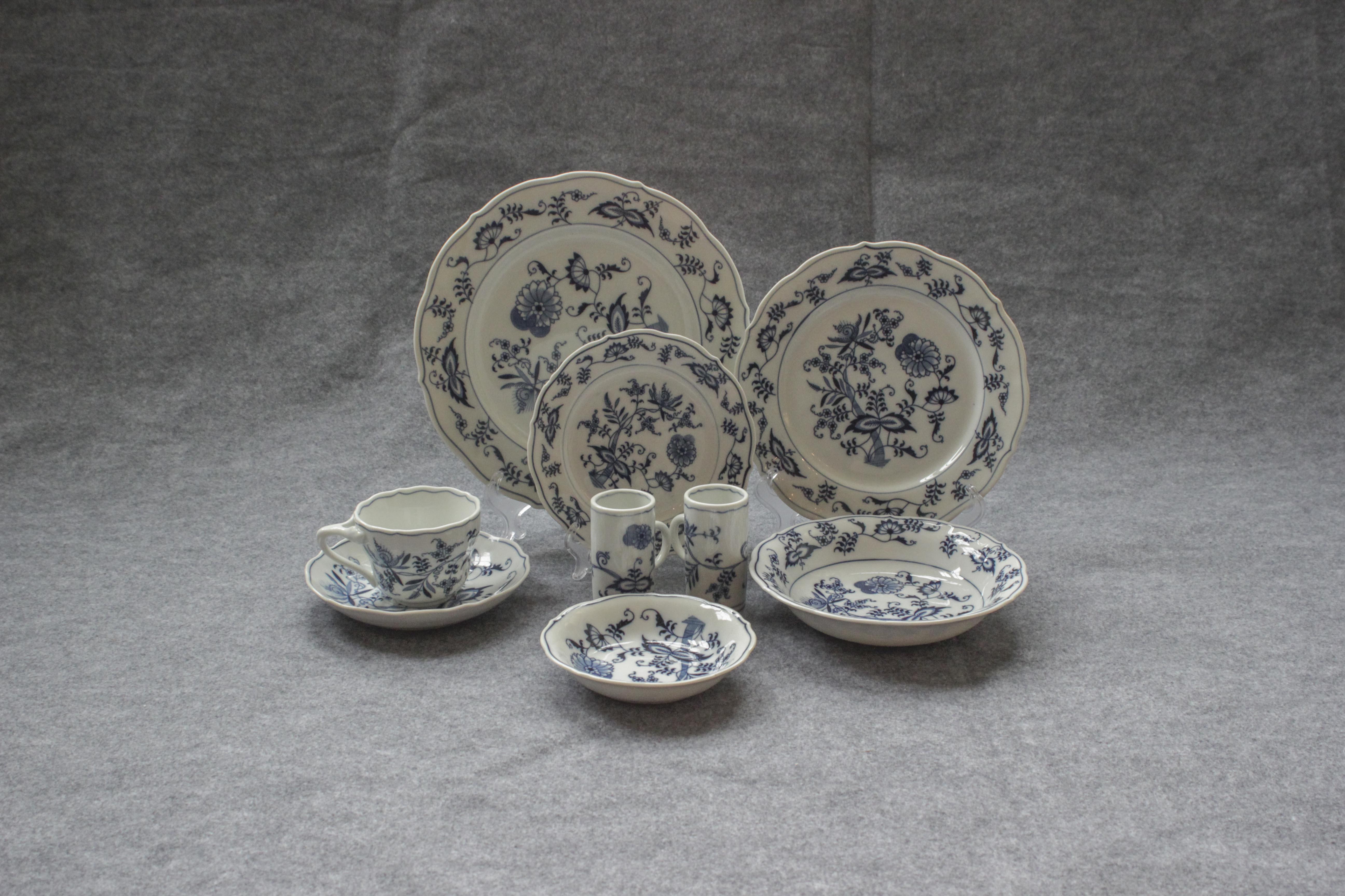 Set of Blue Danube Blue Onion China